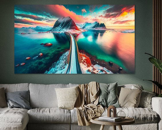 Voorbeeld van het werk in een kamer