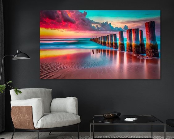 Voorbeeld van het werk in een kamer