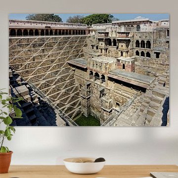 Puits de Chand Baori à Abhaneri, Rajasthan, Inde