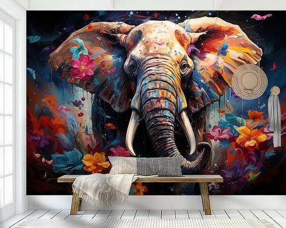 Voorbeeld van het werk in een kamer