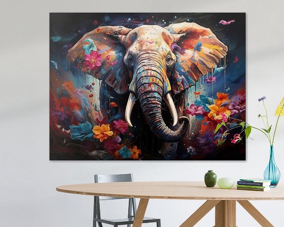 Voorbeeld van het werk in een kamer