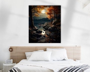 Paysage hivernal romantique