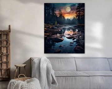 Paysage hivernal romantique