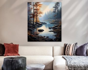 Paysage hivernal romantique