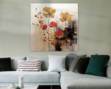 Abstract Flowers Painting by Preet Lambon