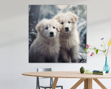 Die Abenteuer eines Pyrenäenberghundewelpen im Winter von Karina Brouwer