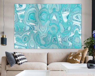 Abstract turquoise by Diana Mets