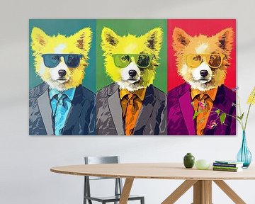 Warhol: De Drie Corgi Musketiers van ByNoukk