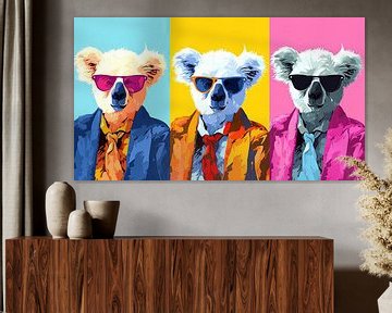 Warhol: Koala's met Karakter van ByNoukk