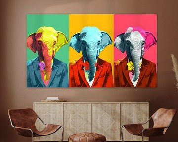 Warhol : Les éléphants en costume sur ByNoukk