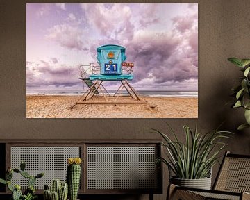 Blauer Turm Pastellwolken von Joseph S Giacalone Photography