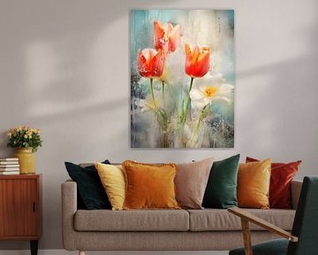 Tulpen in abstrakter Form von Bert Meijer