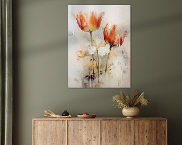 Tulips in abstract karakter