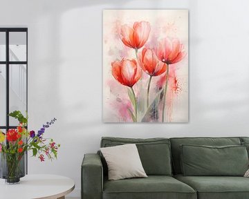 Tulpen in abstrakter Form von Bert Meijer