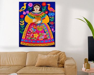 Illustrated portrait "The colours of Mexico" by Studio Allee