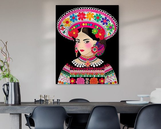 Voorbeeld van het werk in een kamer