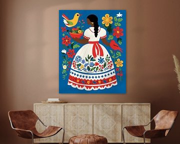 Illustrated portrait "The colours of Mexico" by Studio Allee