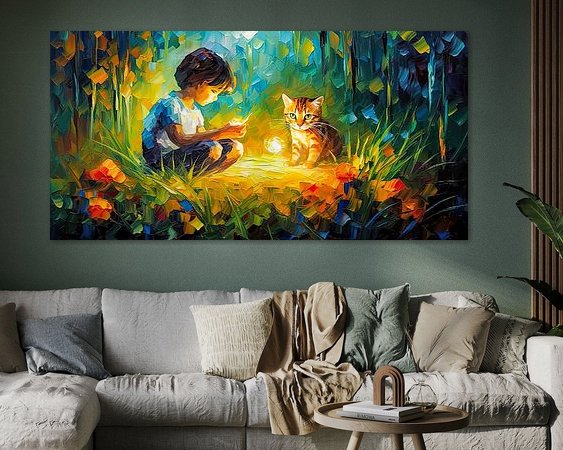 Voorbeeld van het werk in een kamer