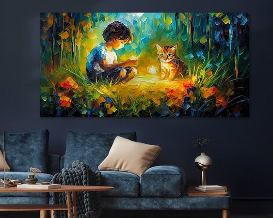 Voorbeeld van het werk in een kamer