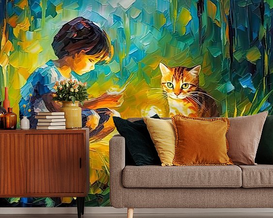 Voorbeeld van het werk in een kamer