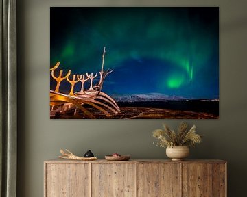 Noorderlicht northern ligths, iceland aurora borealis poollicht van Corrine Ponsen