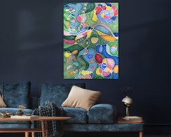 Voorbeeld van het werk in een kamer