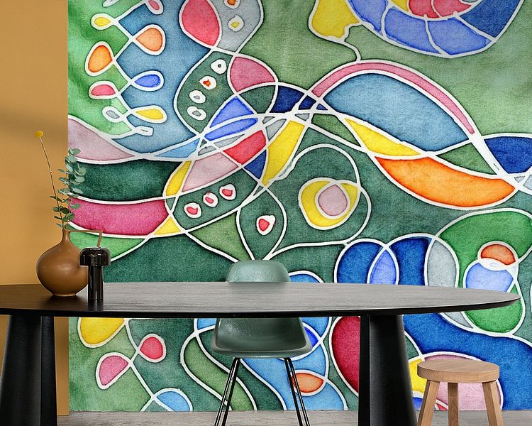 Voorbeeld van het werk in een kamer