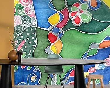 Voorbeeld van het werk in een kamer