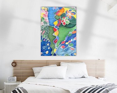 Voorbeeld van het werk in een kamer