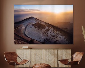 Uitzicht vanaf de Mont Ventoux als de avond valt van Fenna Duin-Huizing