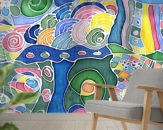 Voorbeeld van het werk in een kamer