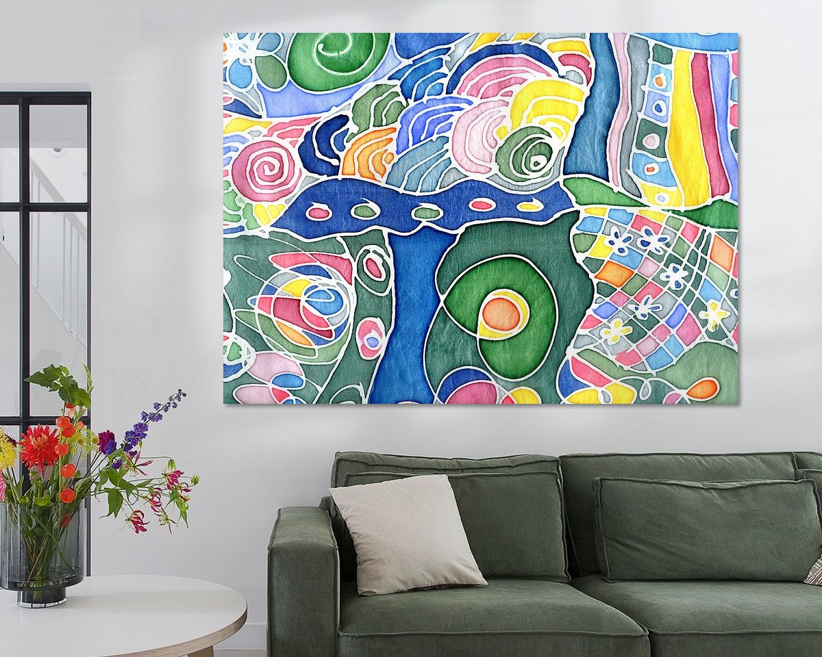 Voorbeeld van het werk in een kamer