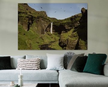 Kvernufoss, waterfall in Iceland by Fenna Duin-Huizing
