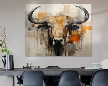 Stier Abstract van De Mooiste Kunst