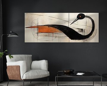 Dans van Lijnen | Abstracte Vogelkunst van De Mooiste Kunst