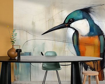 Bird silhouette | Kingfisher artwork by Wonderful Art