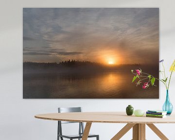 Morning atmosphere by the river Piteälven by Karin Jähne