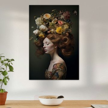 Blumenkopf Frau Digital Art