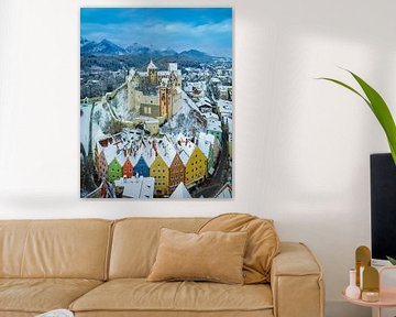 Vue hivernale de Füssen, Allemagne sur Michael Abid