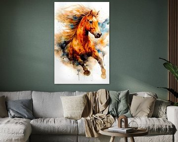 Paard aquarel kunst 4 #paard van JBJart Justyna Jaszke