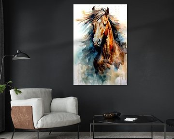 Paard aquarel kunst 6 #paard van JBJart Justyna Jaszke