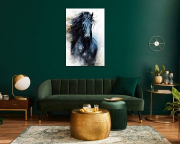 Paard aquarel kunst 8 #paard van JBJart Justyna Jaszke