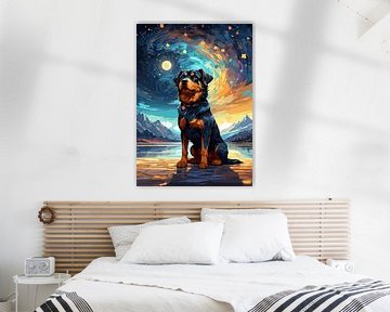 Rottweiler Kunst von Vicky Hanggara