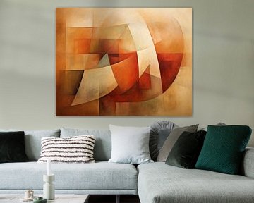 Warme Abstraktion | Abstrakt Geometrisch von Abstraktes Gemälde