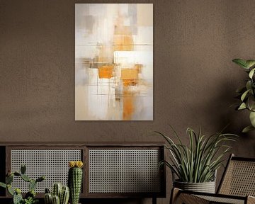 Aardetinten Evolutie van Abstract Schilderij