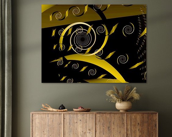 Voorbeeld van het werk in een kamer