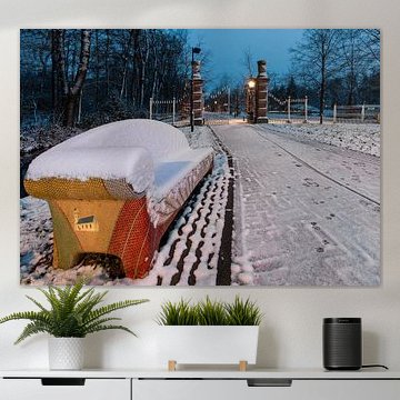 Entrée de Nienoord Leek avec banc