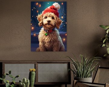 Kerst Labradoodle van Vicky Hanggara