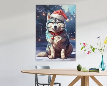 Kerst Husky van Vicky Hanggara