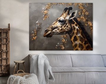 Florale Eleganz | Giraffe von Eva Lee